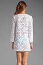 view 4 of 6 Chrysanthemum Crochet Lace Mykonos Crochet Tunic in White