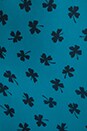 view 6 of 6 Silk Clover Print Carlin Flutter Dress in Aqua