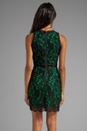 view 4 of 6 Floral Scalloped Lace Claudia Dress in Black/Emerald in Black & Emerald