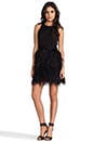 view 2 of 6 Cocktail Feather Dress in Black