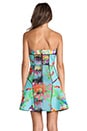 view 4 of 6 Tropical Print Strapless Flounce Skirt Dress in Multi