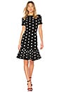 view 1 of 3 Polka Dot Mermaid Dress in Black & White