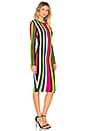 view 2 of 3 VESTIDO CHEVRON VERTICAL STRIPE in Rainbow Multi