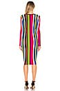 view 3 of 3 VESTIDO CHEVRON VERTICAL STRIPE in Rainbow Multi