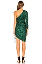 view 3 of 3 Leopard Print Jacquard Dress in Emerald