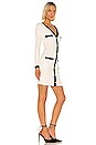 view 2 of 4 Fitted Faux Cardi Dress in White & Black