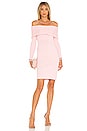 view 1 of 3 Off The Shoulder Dress in Blush & Wine
