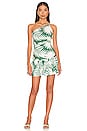 view 1 of 3 Brinlee Palm Print Cutout Dress in Leaf Multi