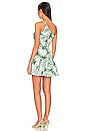 view 3 of 3 Brinlee Palm Print Cutout Dress in Leaf Multi