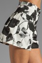 view 5 of 7 Ivy Print on Silk Cotton Faille Susie Pleat Skort in White