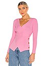 view 1 of 4 Crossfront Sweater in Bubblegum Pink