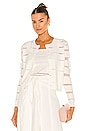 view 1 of 4 Sheer Stripe Cardigan in White