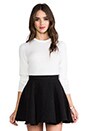view 3 of 7 Crystal Collar Sweater in White
