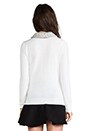 view 5 of 7 Crystal Collar Sweater in White