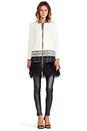 view 2 of 5 Feather Trim Jacket in White Multi