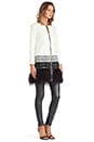 view 3 of 5 Feather Trim Jacket in White Multi