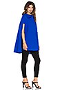 view 3 of 4 Funnel Neck Cape Coat in Cobalt