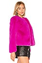 view 2 of 4 Faux Fur Jacket in Fuchsia
