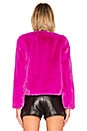 view 3 of 4 Faux Fur Jacket in Fuchsia