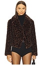 view 2 of 5 Arya Faux Fur Jacket in Brown Multi