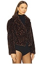 view 3 of 5 Arya Faux Fur Jacket in Brown Multi