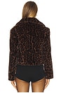 view 4 of 5 Arya Faux Fur Jacket in Brown Multi
