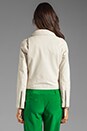 view 4 of 6 Featherweight Kid Leather Motorcycle Jacket in Ecru