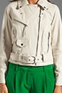 view 5 of 6 Featherweight Kid Leather Motorcycle Jacket in Ecru