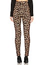 view 3 of 4 Textured Cheetah Knit Legging in Natural Multi