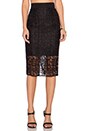 view 1 of 4 Jacquard Midi Skirt in Black