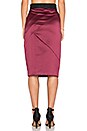 view 3 of 4 FALDA MIDI PEAU DE SOIE in Burgundy