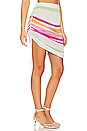 view 2 of 4 Cabana Multi Stripe Ruched Skirt in Pink Multi