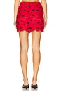 view 4 of 6 Lace Modern Mini Skirt in Red & Black