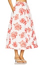 view 2 of 6 Juliet Rose Midi Skirt in Red & White