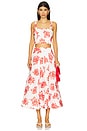 view 5 of 6 Juliet Rose Midi Skirt in Red & White