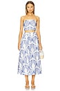 view 5 of 6 Butterfly Eyelet Skirt in White & Blue