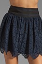 view 4 of 7 Begonia Scallop Lace Margaret Skirt in Navy