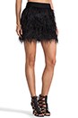 view 2 of 7 Cocktail Feather Mini Skirt in Black