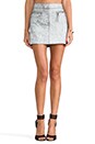 view 1 of 8 Stretch Plonge Leather Mini Skirt in Acid-Washed White