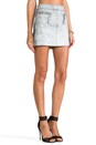 view 2 of 8 Stretch Plonge Leather Mini Skirt in Acid-Washed White