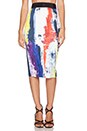 view 1 of 3 Printed Pencil Skirt in Graffiti Multi