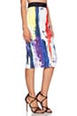 view 2 of 3 Printed Pencil Skirt in Graffiti Multi