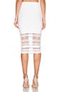 view 3 of 4 Illusion Stripe Skirt in White