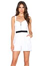 view 1 of 4 Zip Front Romper in White