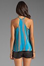 view 2 of 4 Silk Tiger Print Ariel Top in Aqua