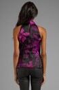 view 3 of 5 Floral Mirage Print Gwyneth Bow Halter in Magenta