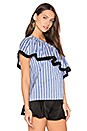 view 2 of 4 One Shoulder Top in Blue