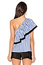 view 3 of 4 One Shoulder Top in Blue
