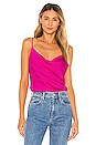 view 1 of 4 Stretch Silk Gia Cowl Neck Cami in Fuchsia