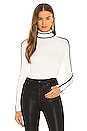 view 1 of 4 Racer Stripe Top in Ecru & Black in Ivory & Black